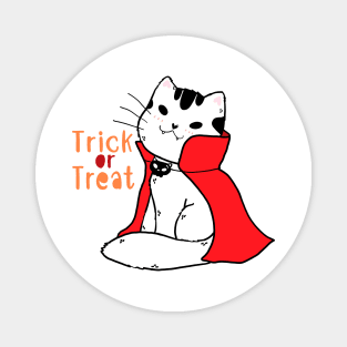 Cat Dracula halloween trick or treat Magnet